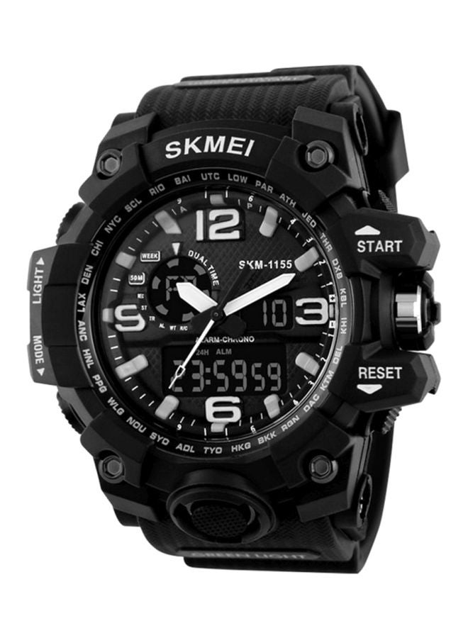 ساعة يد رجالية كوارتز بعقارب وشاشة رقمية طراز SKM 1155 - Image 1