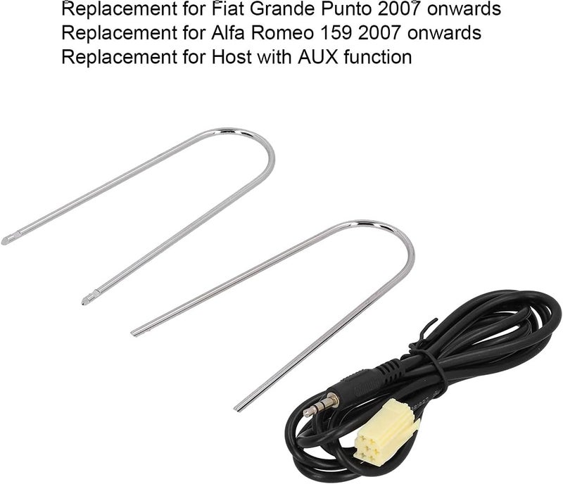 ويوبلز كابل صوت واجهة الموسيقى بطول 59.1 بوصة، محول AUX-IN، مقبس 3.5 ملم، بديل لسيارة ألفا روميو 159 - Image 3