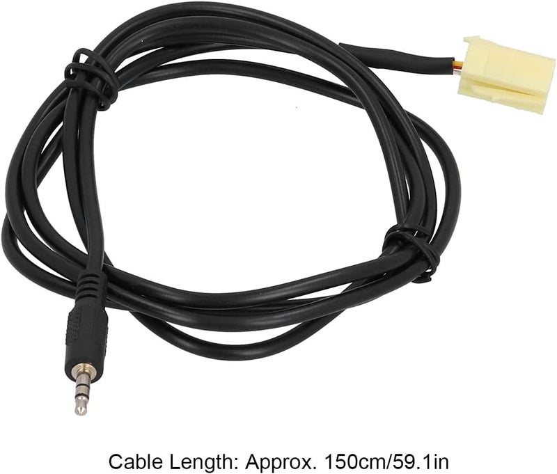 ويوبلز كابل صوت واجهة الموسيقى بطول 59.1 بوصة، محول AUX-IN، مقبس 3.5 ملم، بديل لسيارة ألفا روميو 159 - Image 4