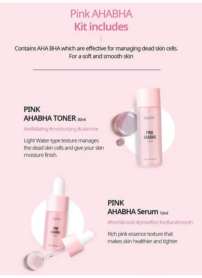 KOSBEAUTY - Nacific X Stray Kids Pink Aha Bha Kit ( Cleansing Foam Toner Serum Cream ) Travel Size Skin Care Set With 4 Photocards (Random) By Kosbeauty - Image 1