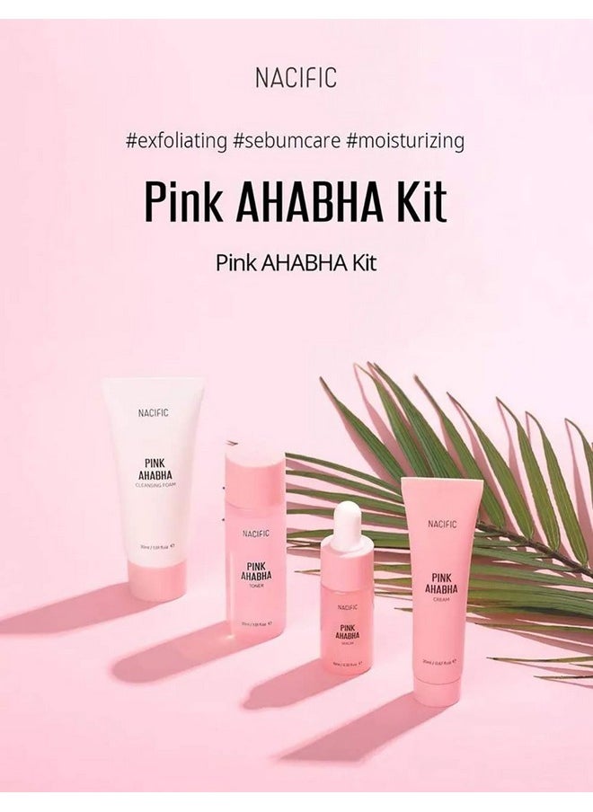KOSBEAUTY - Nacific X Stray Kids Pink Aha Bha Kit ( Cleansing Foam Toner Serum Cream ) Travel Size Skin Care Set With 4 Photocards (Random) By Kosbeauty - Image 1