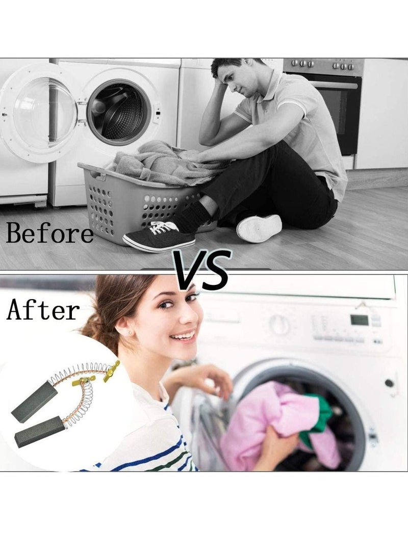 Carbon Brush Motor, 2 Pcs Laminated Brushes, Replacement Electric Motor Power Tool Part, Compatible with Bosch Siemens Washer 00154740/154740 Series 36 x 12 5 mm - Image 4