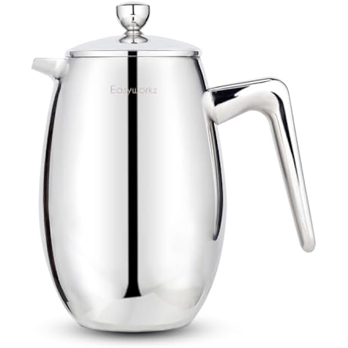 EASYWORKZ Nando French Press 700Ml Double Wall Insulated Thermal Coffee Maker304 Stainless Steel Cafetiere - Image 1