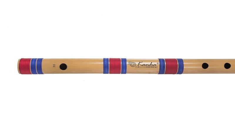 Kanha Flutes F Scale Sharp Base Assam Bamboo Flute Musical Instrument Size 26 Inch Bansuri with Flute Cover - Image 2