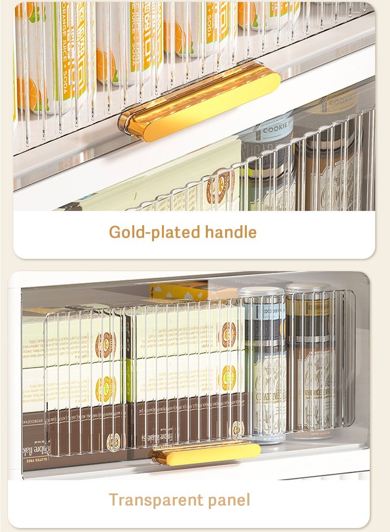 تشولوفز صناديق تخزين بأربع طبقات بأغطية، صناديق تخزين كبيرة جدًا، خزانة تنظيم للمطبخ، خزانة تنظيم وجبات خفيفة شفافة متعددة الطبقات قابلة للطي، للمنزل والمطبخ وغرفة النوم - Image 5