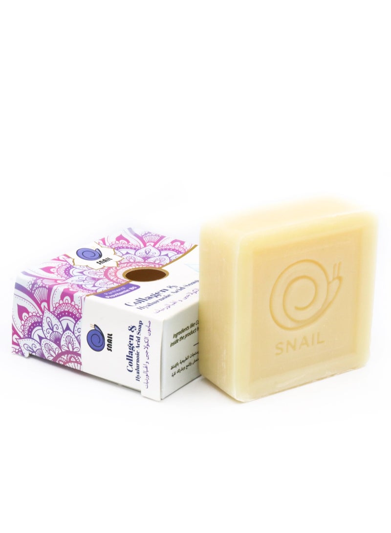 سنايل صابون الكولاجين وحمض الهيالورونيك والبانثينول وبروفيتامين ب5 لترطيب وتنقية البشرة 125 جرام - Image 2