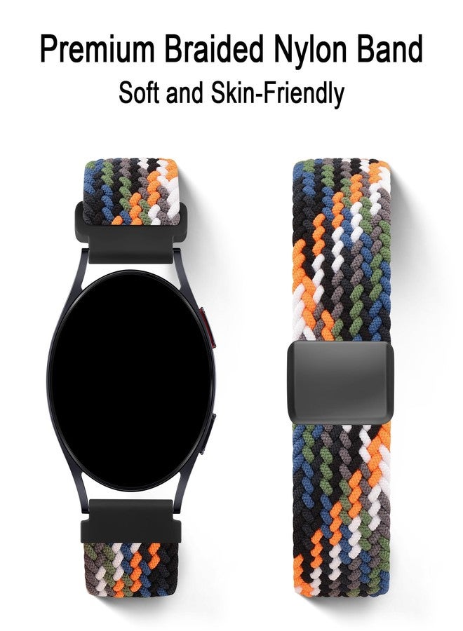 اي كي سوار AK المغناطيسي المضفر لساعات Amazfit Bip 6 / Bip 5 و Amazfit GTR 4، سوار معصم رياضي من النايلون الناعم مقاس 22 مم متوافق مع ساعات Amazfit Bip 6 / Bip 5 / GTR 4 للرجال والنساء (تمويه) - Image 5