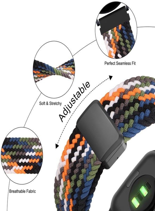 اي كي سوار AK المغناطيسي المضفر لساعات Amazfit Bip 6 / Bip 5 و Amazfit GTR 4، سوار معصم رياضي من النايلون الناعم مقاس 22 مم متوافق مع ساعات Amazfit Bip 6 / Bip 5 / GTR 4 للرجال والنساء (تمويه) - Image 3
