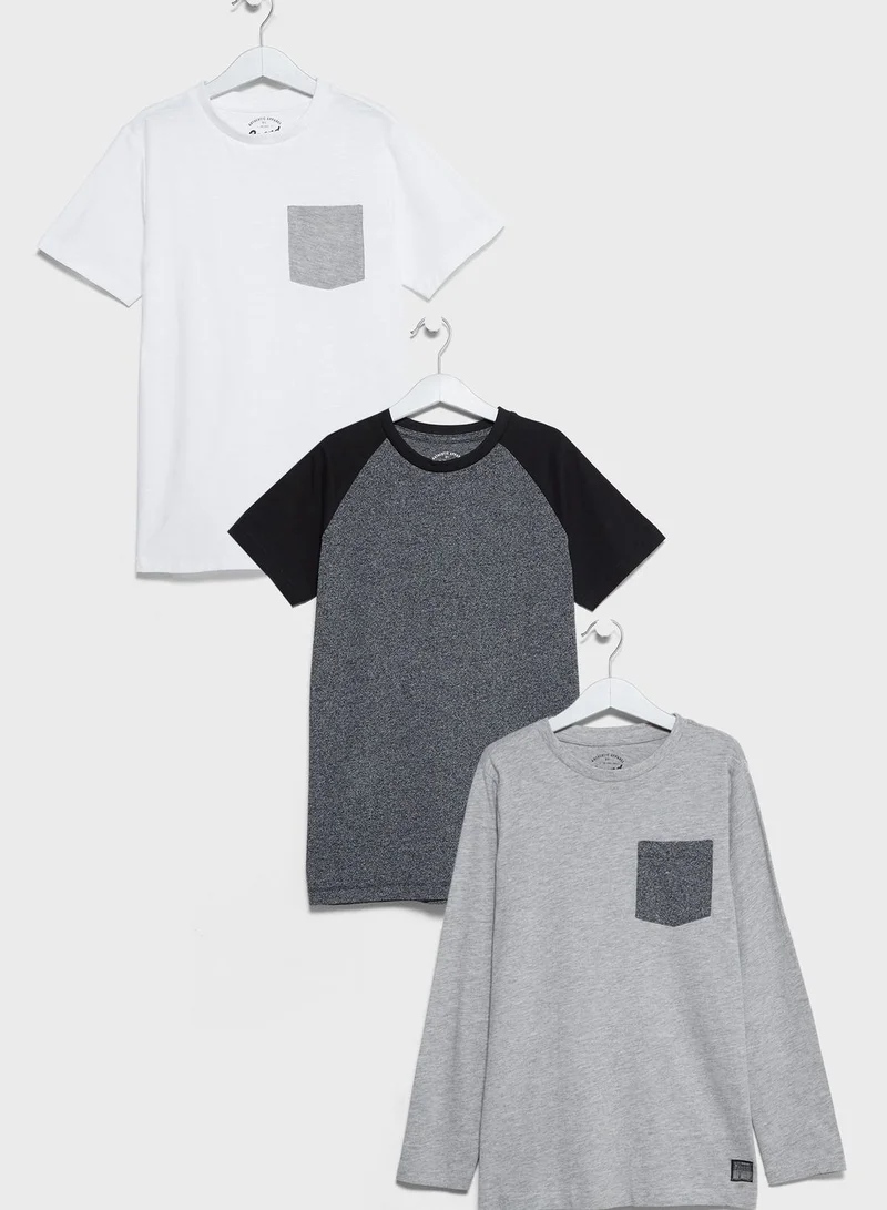 F&F Kids 3 Pack Lux T-Shirts