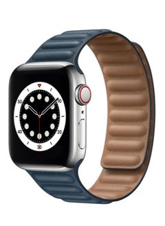 Compatible with Apple Watch Band 45mm,Genuine Leather Watch Strap Replacement for Apple Watch Series 7/