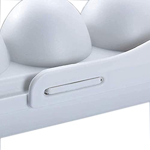 ZROY ENTERPRISE Double Layer Refrigerator 32 Egg Storage Box/Food Storage Box/Vegetable Storage Basket with Tray Double Layer Egg Box (Grey) - Image 2