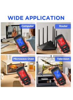 Generic EMF Meter, Portable Digital Radiation Detector, Handheld EMF Detector for Home/Outdoor, Electric/Magnetic Field/Ghost Detector - LED Light & Sound Alarm Black (1-1999V/m, 0.01-99.99μT)  - Image 5