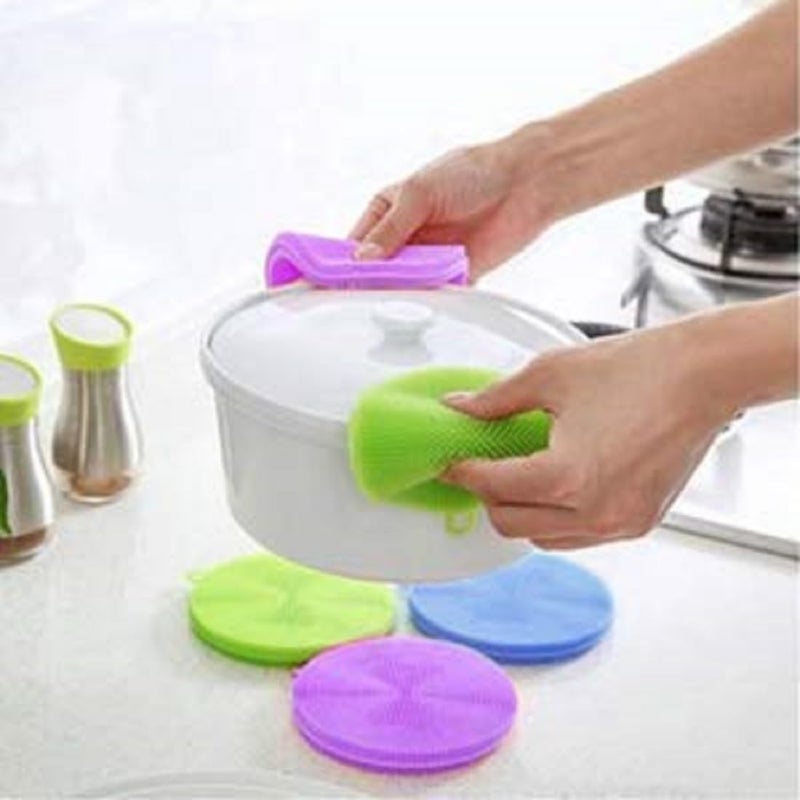 Silicone Dish Scrubber,5 Pack Silicone Sponge Dish Brush Food Grade Bpa Free Reusable Rubber Sponges Dishwasher Safe&Dry Fast for Kitchen Dish...5pc(Silicone Scrubber) - Image 4