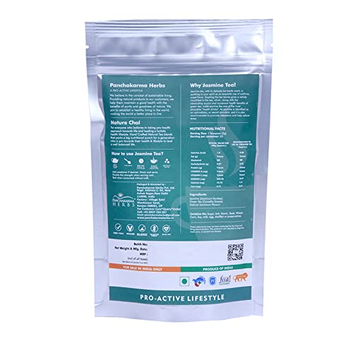 Nature Chai Jasmine Green Tea | 100% Natural Herbal Tea | 50 g | Zip Pouch - Image 3