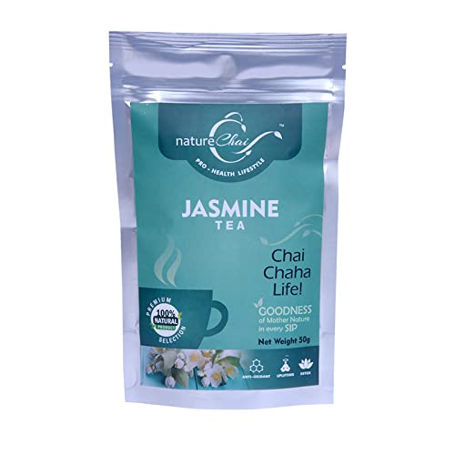 Nature Chai Jasmine Green Tea | 100% Natural Herbal Tea | 50 g | Zip Pouch - Image 2