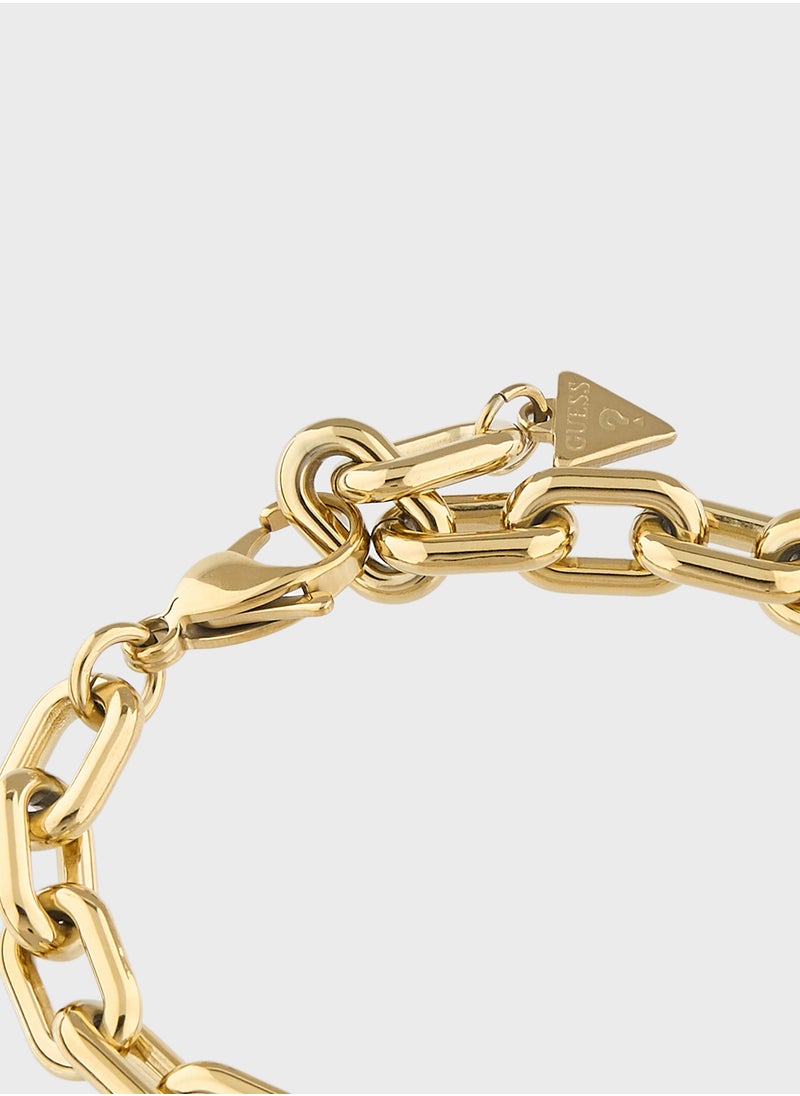 GUESS Jubb05005Jwygpks 18Mm Pave Heart Chain Bracelet  - Image 3