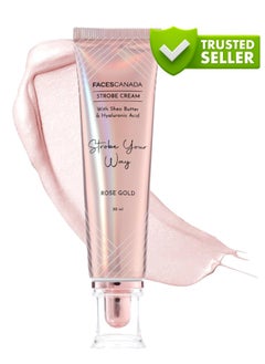Faces Canada Strobe Cream with Shea Butter & Hyaluronic Acid - Rose Gold, 30ml  - Image 1