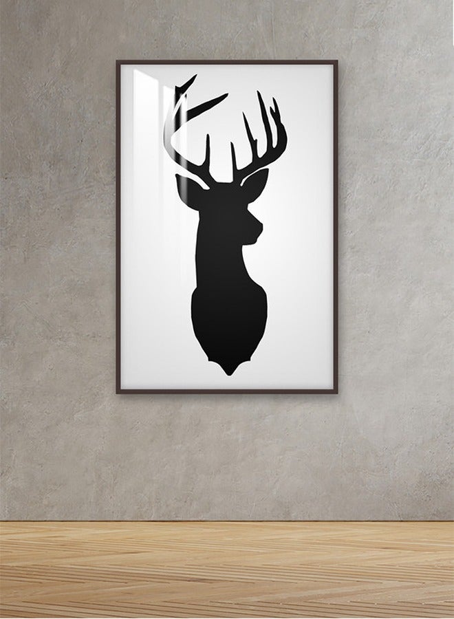 Marktna Decorative Wall Art Painting 120X80Cm With A Horse Design Gold Frame And A Transparent Acrylic Layer 0.5Kg - Image 1