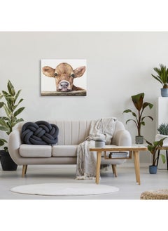 Stupell Industries Cute Baby Cow Animal Watercolor Painting Canvas Wall Art Design By Artist George Dyachenko  - Image 3