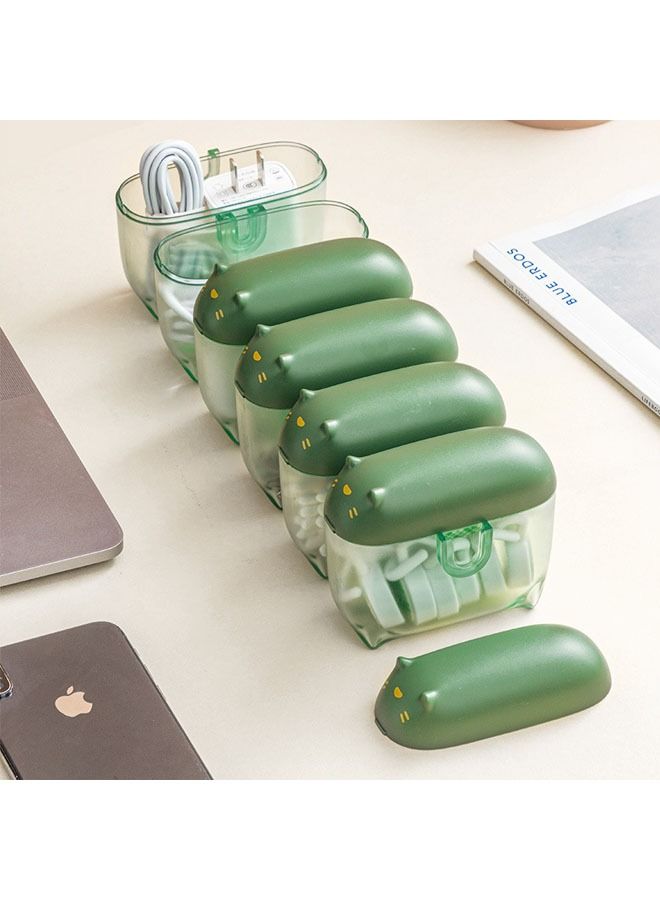 Cable Management Storage Box Mini Winder Cable Manager Green  - Image 2