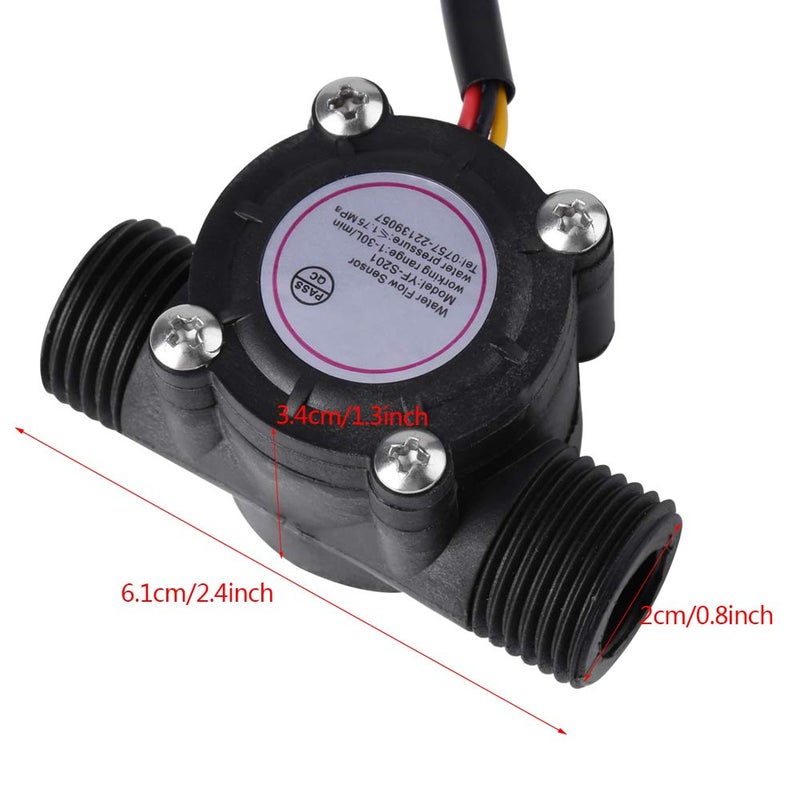 High Precision Water Sensor Flowmeter G1/2 1-30Lmin Lightweight Wear- Sensor for Water Heater Inlet Plumbing System - Image 2