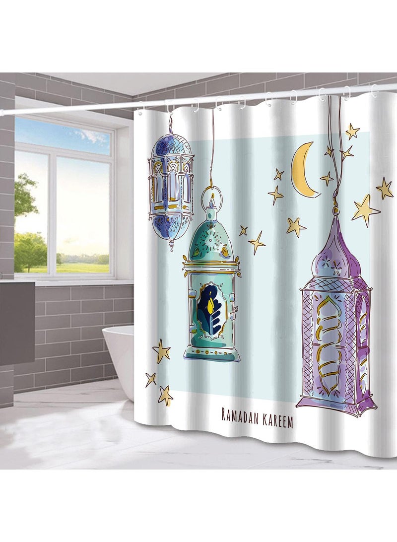 general Ramadan Kareem Shower Curtains Home Furnishings Bathrooms Dry And Wet Separation Partitions Shower Curtains Waterproof Shower Curtains - Image 1