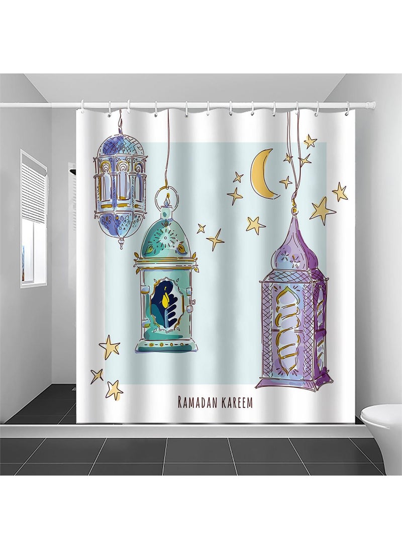general Ramadan Kareem Shower Curtains Home Furnishings Bathrooms Dry And Wet Separation Partitions Shower Curtains Waterproof Shower Curtains - Image 5