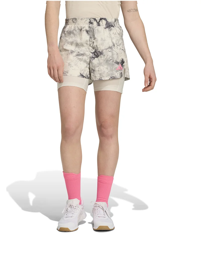اديداس 2In1 Own The Run Spray Dye Shorts