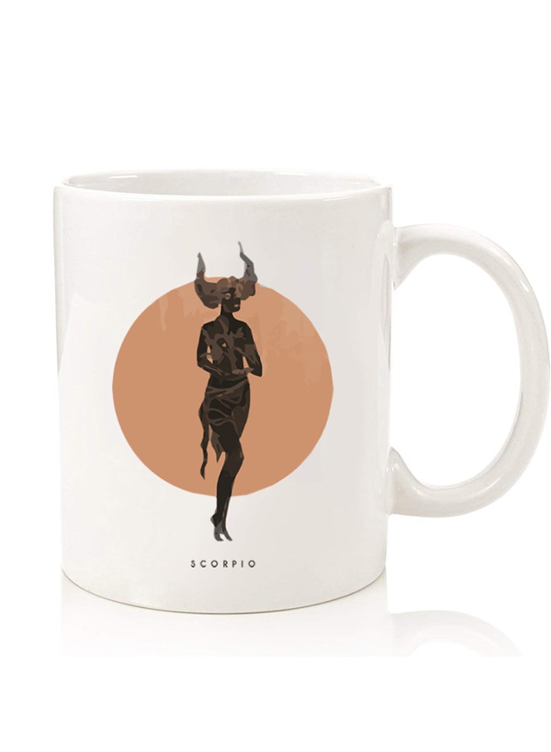 Theodor Premium Quality Two Sided Printed Coffee Mug Tea Cup For Home Office, Kids Men Women Scorpio - Image 1