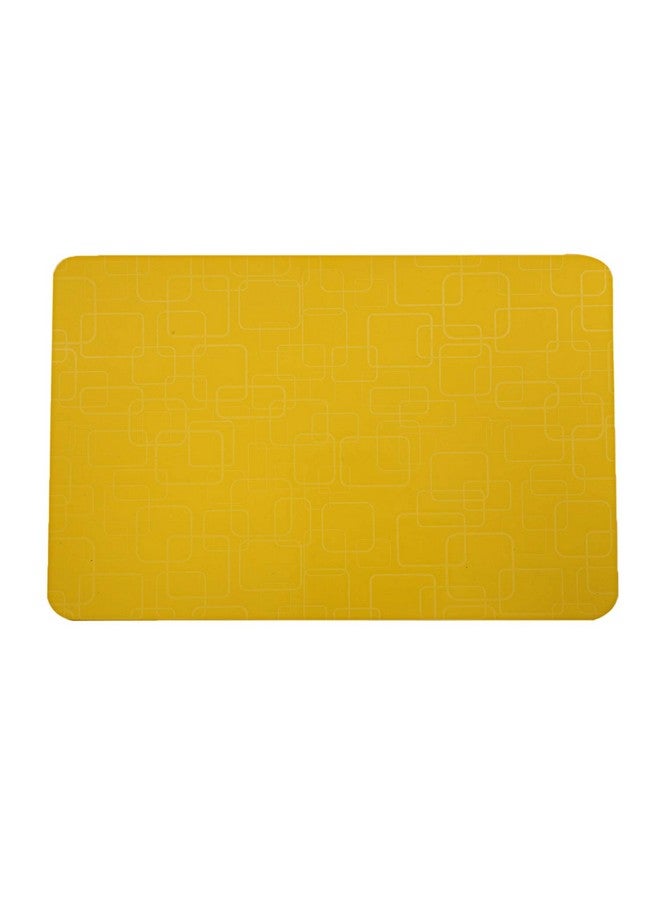 Kuber Industries Checkered Design PVC 6 Pieces Dining Table Placemat Set (Yellow), CTKTC13704 - Image 3