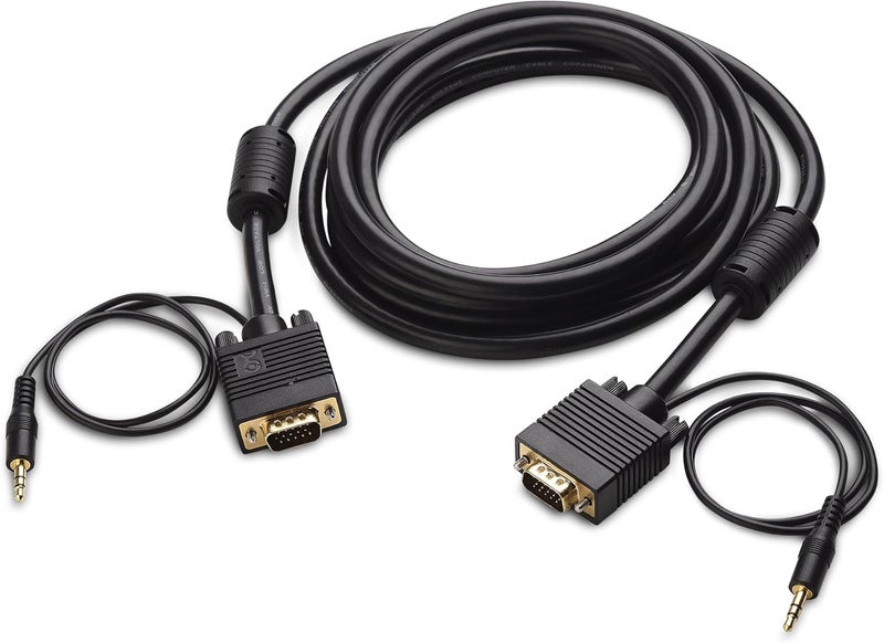 CableMatters كابل VGA مع صوت (كابل SVGA لشاشة مع صوت ستيريو 3.5 مم) 10 أقدام - Image 5