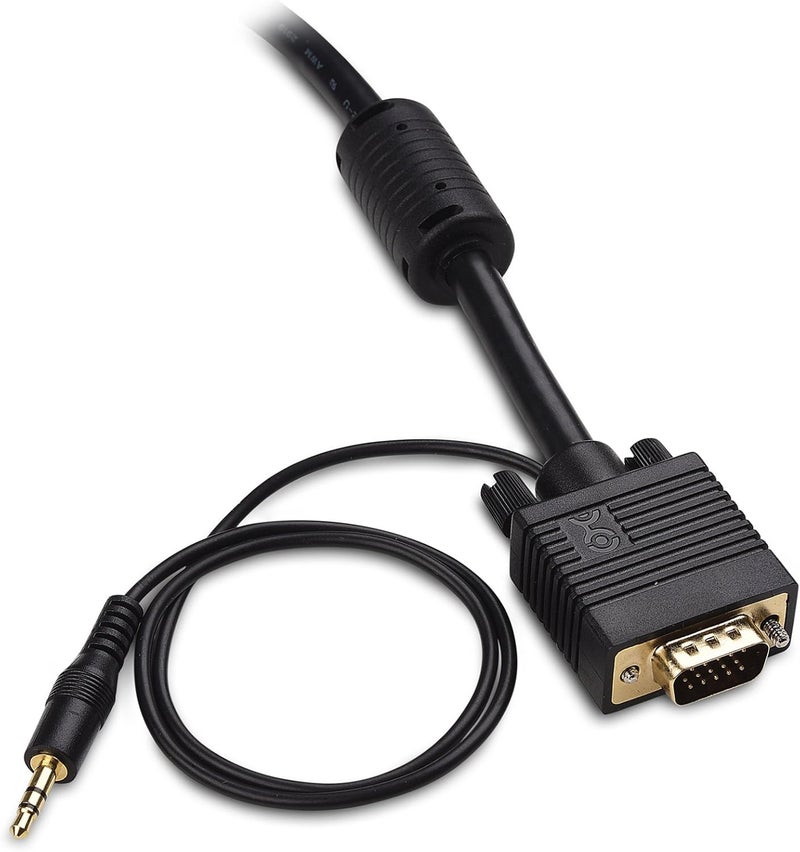 CableMatters كابل VGA مع صوت (كابل SVGA لشاشة مع صوت ستيريو 3.5 مم) 10 أقدام - Image 2