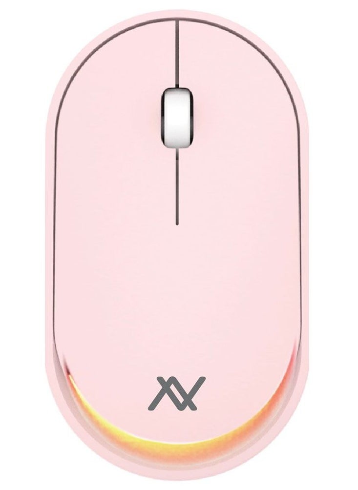 L'avvento - L'avvento (MO18P) Dual Mode Bluetooth - 2.4GHz Mouse with Re-Chargeable Battery - Pink - Image 1