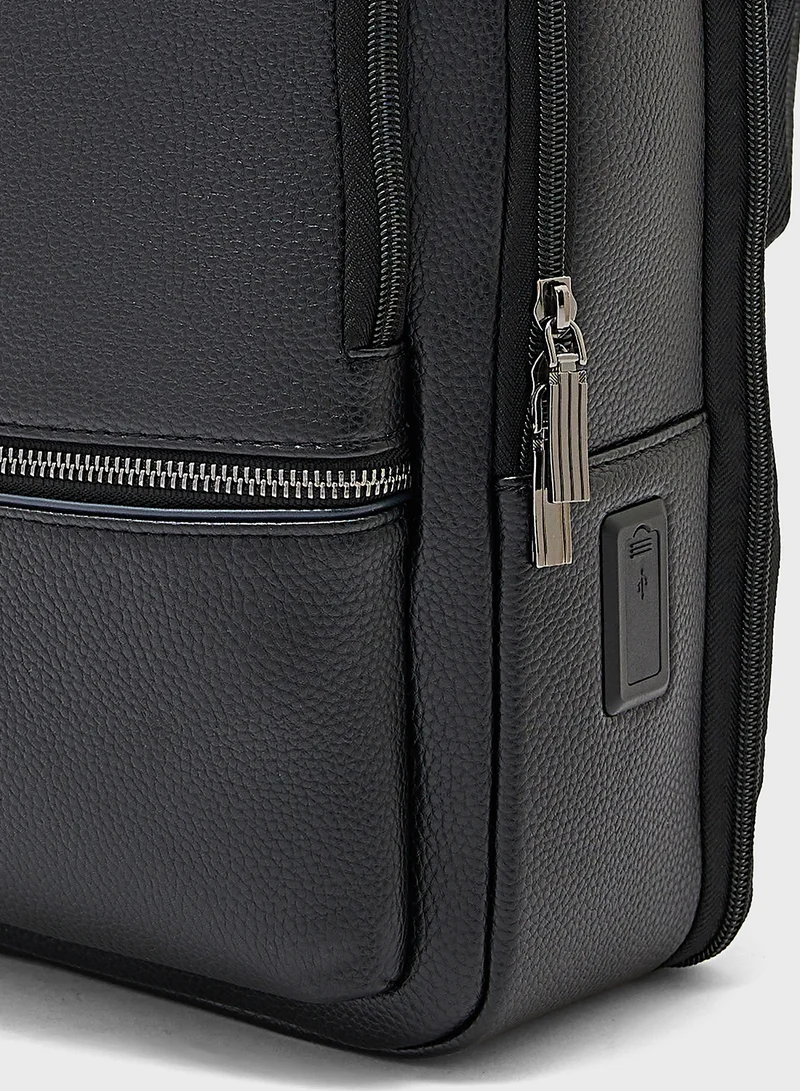 روبرت وود Premium Faux Leather Backpack
