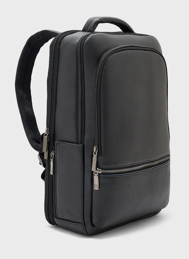 روبرت وود Premium Faux Leather Backpack
