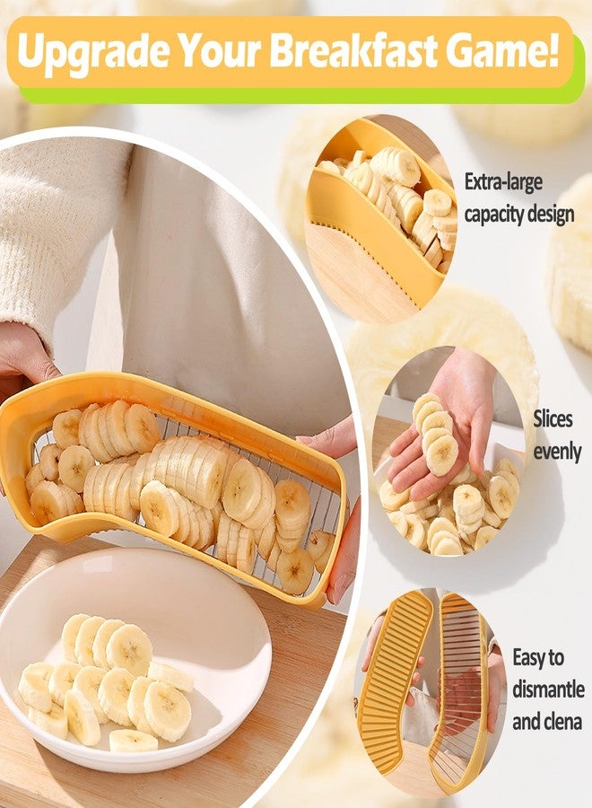 JAYVAR Extra Large Banana Slicer, Spam Slicer, Egg Cutter for Hard Boiled Eggs, Cheese Butter Cutter for Hot Dog Slicing, Multipurpose Strawberry Slicing Kitchen Gadgets for Fruits and Vegetables - Image 2