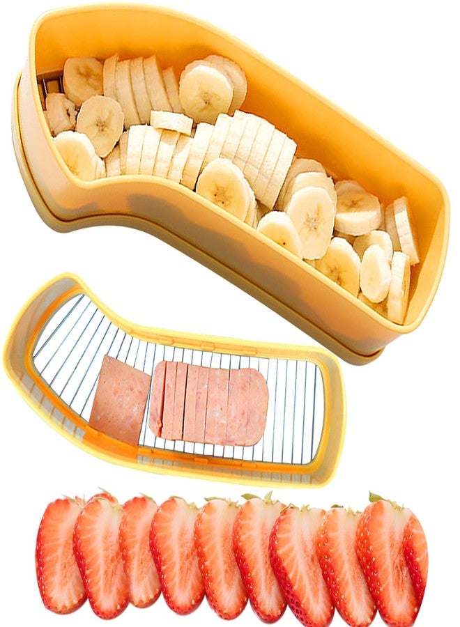 JAYVAR Extra Large Banana Slicer, Spam Slicer, Egg Cutter for Hard Boiled Eggs, Cheese Butter Cutter for Hot Dog Slicing, Multipurpose Strawberry Slicing Kitchen Gadgets for Fruits and Vegetables - Image 1
