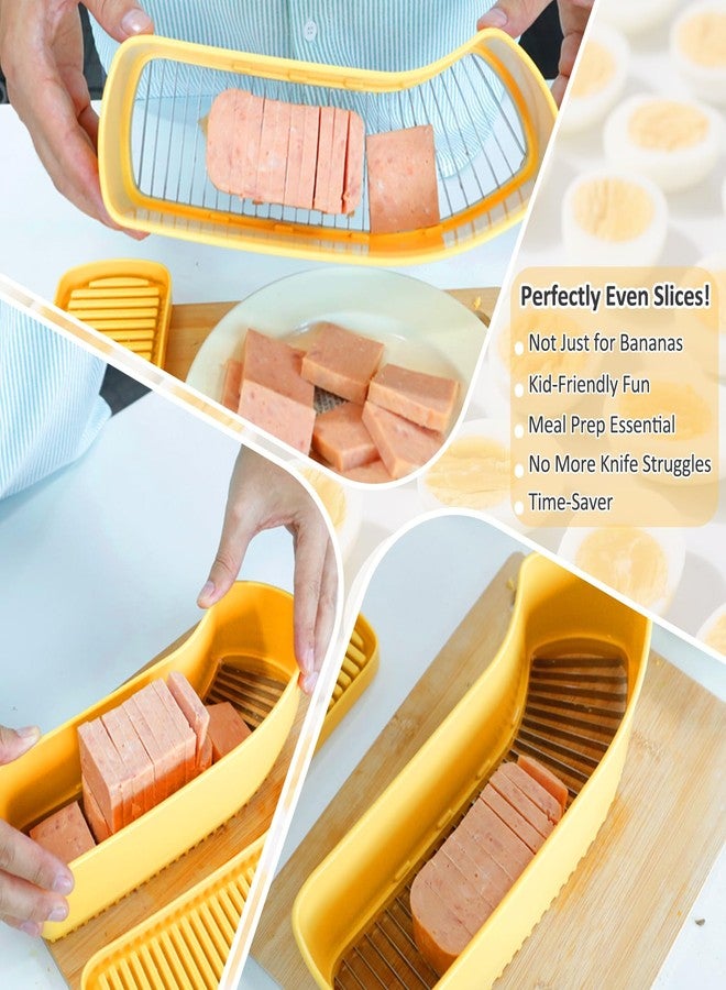 JAYVAR Extra Large Banana Slicer, Spam Slicer, Egg Cutter for Hard Boiled Eggs, Cheese Butter Cutter for Hot Dog Slicing, Multipurpose Strawberry Slicing Kitchen Gadgets for Fruits and Vegetables - Image 3