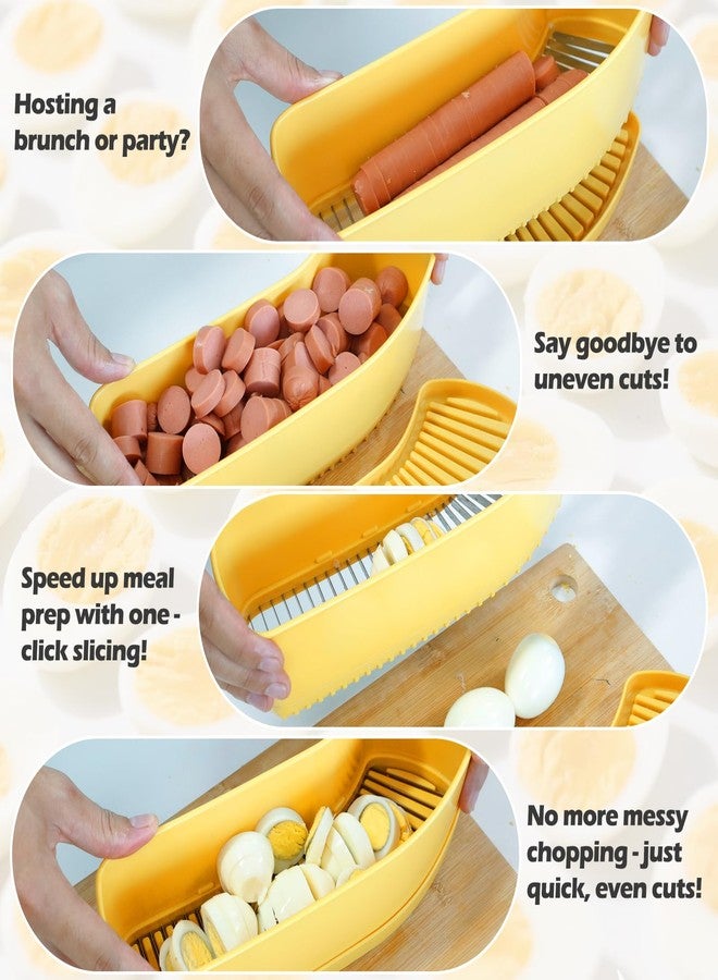 JAYVAR Extra Large Banana Slicer, Spam Slicer, Egg Cutter for Hard Boiled Eggs, Cheese Butter Cutter for Hot Dog Slicing, Multipurpose Strawberry Slicing Kitchen Gadgets for Fruits and Vegetables - Image 4