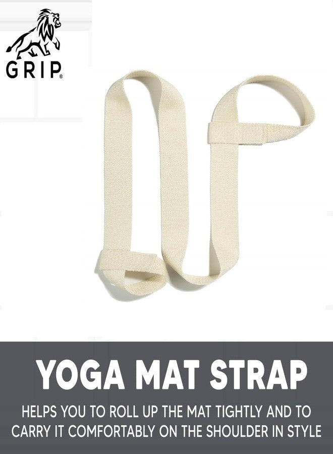 جريب حزام بساط اليوغا Grip® | حزام بساط | حزام حمل قطني | حامل بساط اليوغا | قابل للتعديل | صديق للبيئة | حزام حمل قطني لحمل حقيبة اليوغا بشكل مريح على الكتف - Image 3