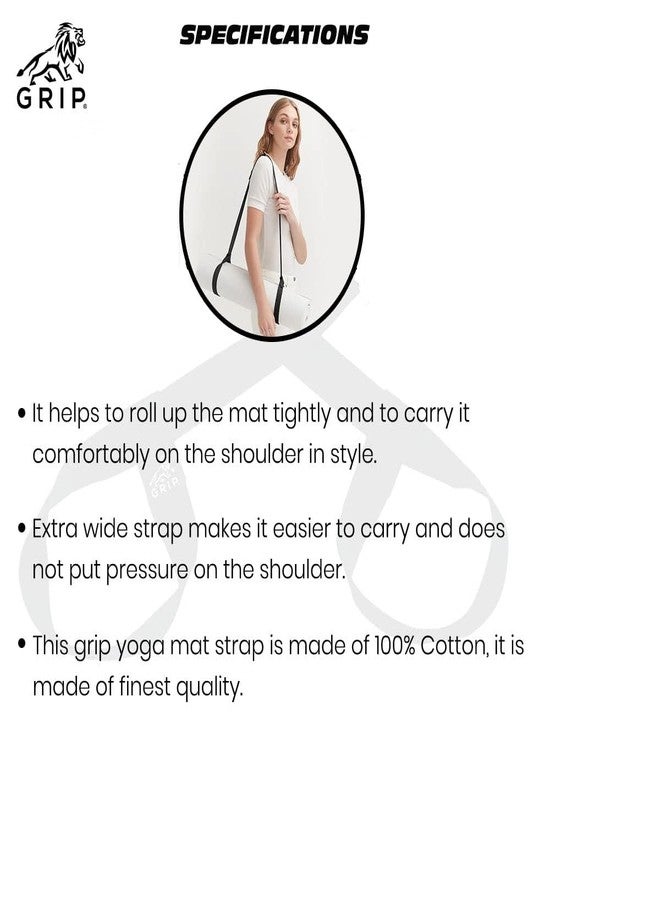 جريب حزام بساط اليوغا Grip® | حزام بساط | حزام حمل قطني | حامل بساط اليوغا | قابل للتعديل | صديق للبيئة | حزام حمل قطني لحمل حقيبة اليوغا بشكل مريح على الكتف - Image 5