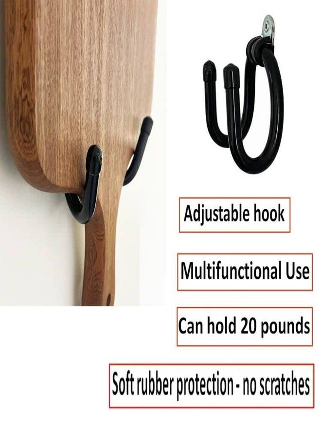 AUXPhome Rust Resistant Metal Wall Mounted Pizza Peel Rack, Black, 2 Pack - Image 4
