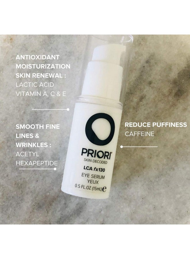 Skincare Eye Serum With Aha Lactic Acid Caffeine Vitamin C E A Firming Depuffing Eye Gel For Dark Circles And Wrinkles Fragrance Free Dermatologist Tested 0.5 Fl Oz