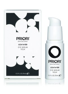 PRIORI Skincare Eye Serum With Aha Lactic Acid Caffeine Vitamin C E A Firming Depuffing Eye Gel For Dark Circles And Wrinkles Fragrance Free Dermatologist Tested 0.5 Fl Oz  - Image 1