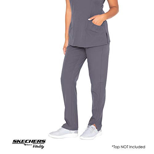 BARCO Skechers Vitality Charge Slim Fit Scrub Jogger for Women – Pewter, Mid-Rise, 4-Pocket Bottoms w/ 4-Way Stretch – Moisture Wicking, Quick-Shed, Anti-Static – Small, Regular Fit - Image 3