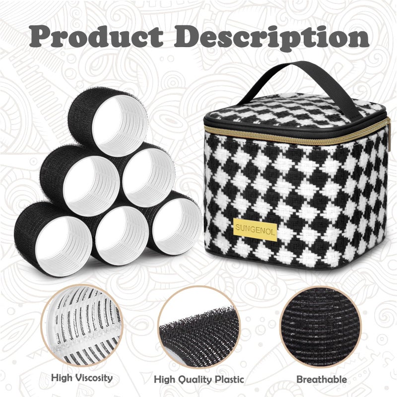 Sungenol Hair Roller Set 18 pcs,Hair rollers with hair clips and comb,Salon hairdressing curlers,DIY Hair Styles, Sungenol 3 Sizes Hair Rollers in 1 set - Image 2