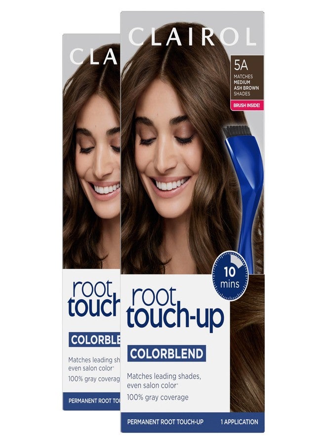 Clairol Root Touch-Up by Nice'n Easy Permanent Hair Dye, 5A Medium Ash Brown Hair Color, Pack of 2 - Image 1