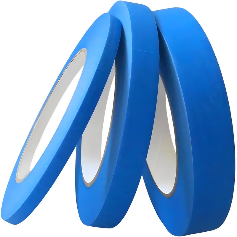 DoAy Blue Painters Tape 14 12 34 x 60 Yard Multi Size Pack Multi Surface Use 3 Rolls