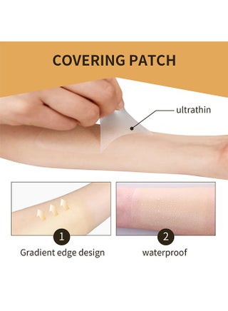 6 Patch Tattoo Cover Up Tape, Ultra Thin Skin Tone Concealer Sticker, Invisible Concealer Patch for Covering up Tattoos and Scars - view 4