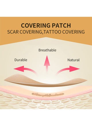6 Patch Tattoo Cover Up Tape, Ultra Thin Skin Tone Concealer Sticker, Invisible Concealer Patch for Covering up Tattoos and Scars - view 3